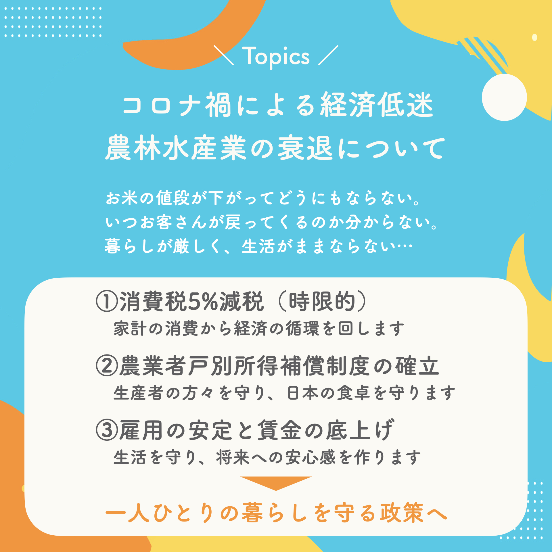 馬場ゆうきの考える経済対策 | 馬場ゆうき